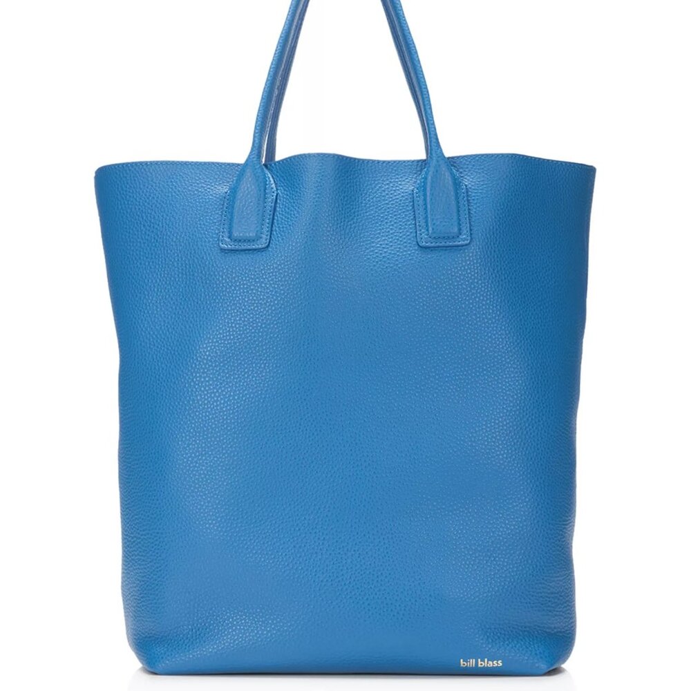 NWT Bill Blass Robin’s Egg Blue Leather Tote Bag
